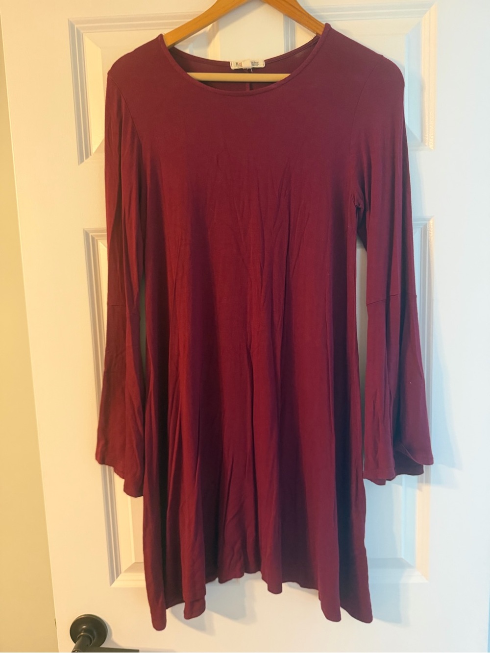 Rolla Coster Burgundy Long-Sleeve Swing Dress